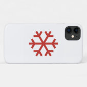 Red Snowflake Case-Mate iPhone Hülle (Rückseite (Horizontal))