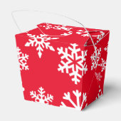 Red Snowflake Cookies Weihnachtsbox Geschenkschachtel (Rückseite)