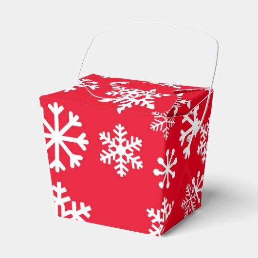 Red Snowflake Cookies Weihnachtsbox Geschenkschachtel (Vorderseite)