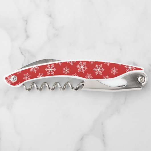Red Snowflake Corkschraube Kellnermesser (Rückseite)