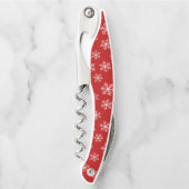 Red Snowflake Corkschraube Kellnermesser (Vorderseite)