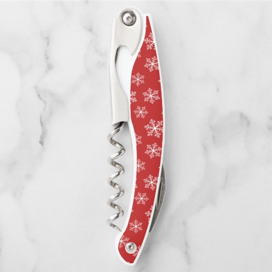Red Snowflake Corkschraube Kellnermesser (Vorderseite)