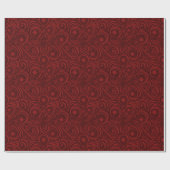 Red Snowflake Damask Patternpapier Geschenkpapier (Flach)