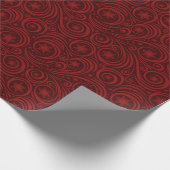 Red Snowflake Damask Patternpapier Geschenkpapier (Ecke)