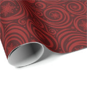 Red Snowflake Damask Patternpapier Geschenkpapier (Rolleneckpunkt)