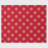 Red Snowflake Delight Geschenkpapier (Flach)