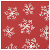 Red Snowflake Fabric Stoff (Nahaufnahme)