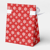 Red Snowflake Favor Box Geschenkschachtel (Rückseite)