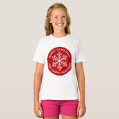 Red Snowflake Festive T - Shirt (Child) (Vorne ganz)
