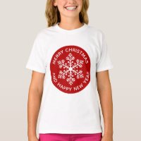 Red Snowflake Festive T - Shirt (Child)