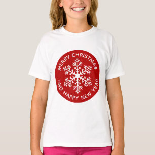 Red Snowflake Festive T - Shirt (Child)