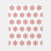 Red Snowflake Fleece Blanket (Vorderseite)
