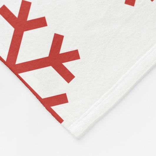 Red Snowflake Fleece Blanket (Ecke)