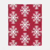 Red Snowflake Fleece Blanket (Vorderseite)