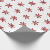 Red Snowflake Geschenkpapier (Ecke)