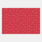 Red Snowflake Geschenkpapier Set (Vorderseite)