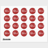 Red Snowflake Glaube Sticker (Blatt)