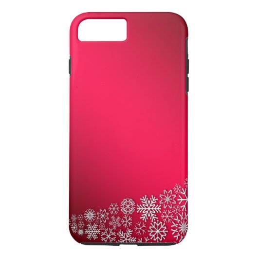 Red Snowflake Glitzern Holiday Case-Mate iPhone Hülle (Rückseite)