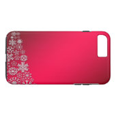 Red Snowflake Glitzern Holiday Case-Mate iPhone Hülle (Rückseite (Horizontal))