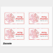Red Snowflake Holiday/Christmas Sticker (Blatt)