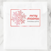 Red Snowflake Holiday/Christmas Sticker (Tasche)