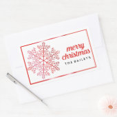 Red Snowflake Holiday/Christmas Sticker (Umschlag)