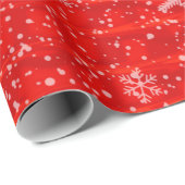 Red Snowflake Holiday Geschenkpapier (Rolleneckpunkt)