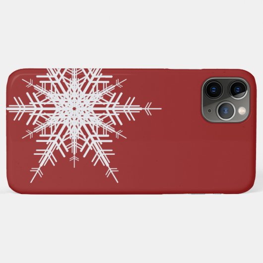 Red Snowflake iPhone Case (Rückseite (Horizontal))