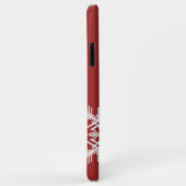 Red Snowflake iPhone Case (Hinten/Rechts)