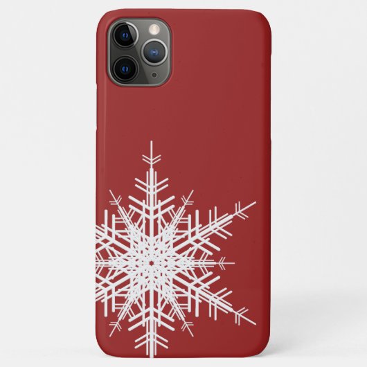 Red Snowflake iPhone Case (Rückseite)