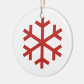 Red Snowflake Keramik Ornament (Links)