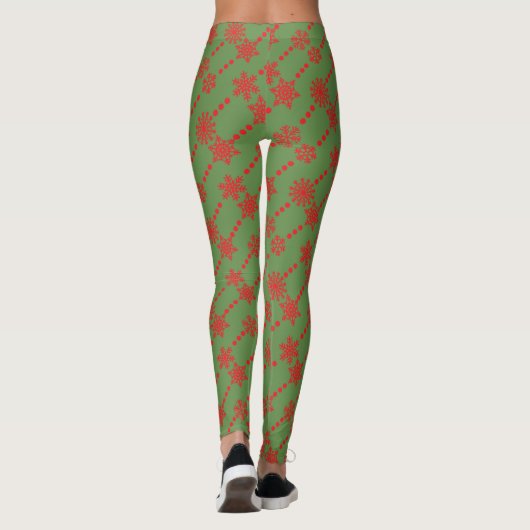 Red Snowflake Leggings (Rückseite)