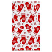 Red Snowflake Mittens Weihnachten Kleine Geschenktüte (Rückseite)