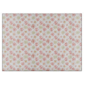 Red Snowflake Muster Cutting Board Schneidebrett (Vorderseite)