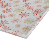 Red Snowflake Muster Cutting Board Schneidebrett (Ecke)