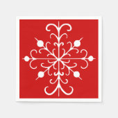 Red Snowflake Napkins Serviette (Vorderseite)