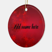 Red Snowflake Ornament - Add Your Name (Links)