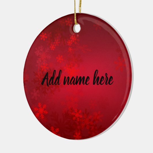 Red Snowflake Ornament - Add Your Name (Links)