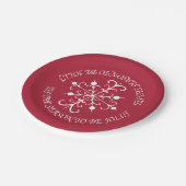 Red Snowflake Paper Teller (Schrägansicht)