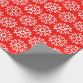 Red Snowflake Pattern Geschenkpapier (Ecke)