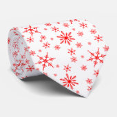 Red Snowflake Pattern Krawatte (Gerollt)