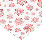 Red Snowflake Pattern Kurzer Tischläufer (Ecke)