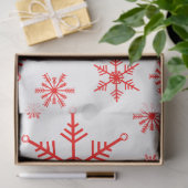 Red Snowflake Pattern Seidenpapier (Geschenk)