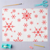 Red Snowflake Pattern Seidenpapier (Basteln)