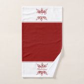 Red snowflake personalized bath towel set (Handtuch)