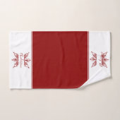 Red snowflake personalized bath towel set (Handtuch)