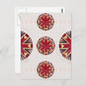 Red Snowflake Postcard Postkarte (Vorne/Hinten)