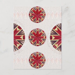 Red Snowflake Postcard Postkarte