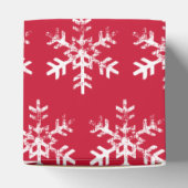 Red Snowflake Rustikale Weihnachten Geschenkschachtel (Oben)