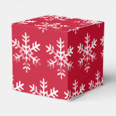 Red Snowflake Rustikale Weihnachten Geschenkschachtel (Rückseite)